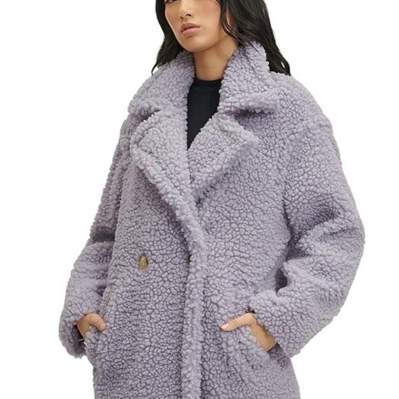 UGG Jackets & Blazers - UGG GERTRUDE LONG TEDDY Light PURPLE XL LIKE NEW -